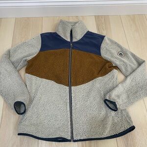 Kuhl Jacket Womens Large Fleece Prism Full Zip Sherpa Colorblock Outdoor Hiking